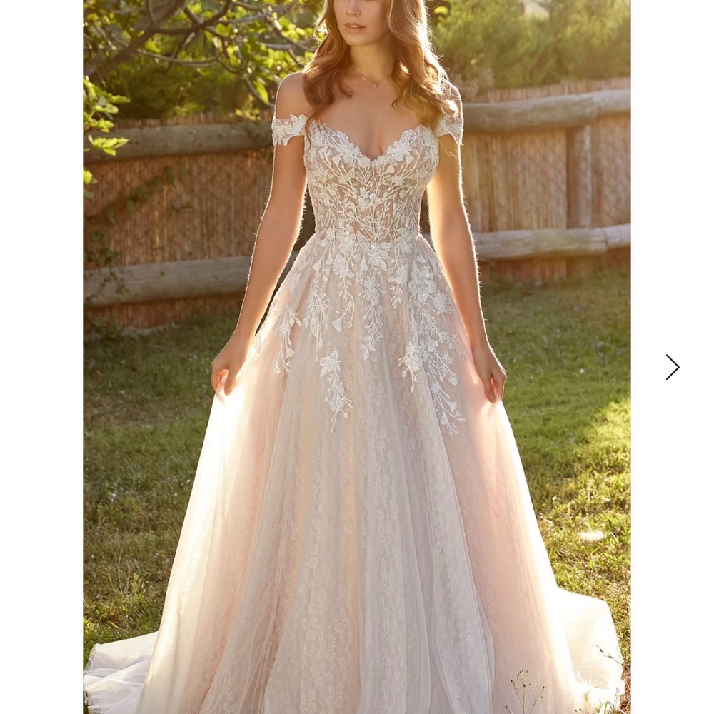 Off-Shoulder Lace Wedding Gown